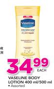 Vaseline Body Lotion Assorted 400ml/500ml-Each