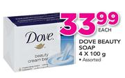 Dove Beauty Soap Assorted-4x100g