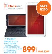 Black Web 7" 3G Tablet Bundle-Each