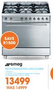 Smeg 90cm Stainless Steel Gas Cooker C9GGSSA-1