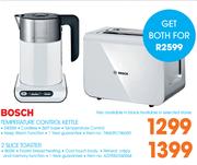 Bosch Temperature Control Kettle + 2 Slice Toaster