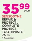 Sensodyne Repair & Protect Complete Protect Toothpaste-75ml Each