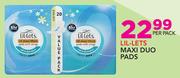 Lil-Lets Maxi Duo Pads-Per Pack