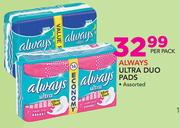 Always Ultra Duo Pads Assorted-Per Pack