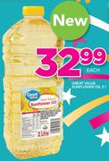 Great Value Sunflower Oil-2Ltr