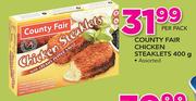 County Fair Chicken Steaklets Assorted-400g Per Pack 
