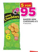 Bakers Mini Cheddars Assorted-6's Pack-For 5
