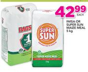 Iwisa Or Super Sun Maize Meal-5Kg Each