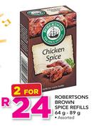 Robertsons Brown Spice Refill Assorted 64/89g-For 2