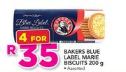 Bakers Blue Label Marie Bicuits-4x200g