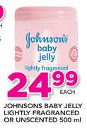 Johnsons Baby Jelly Lightly Fragranced Or Unscented-500ml Each