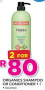 Organics Shampoo Or Conditioner-2x1Ltr