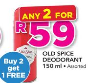 Old Spice Deodorant Assorted-2x150ml
