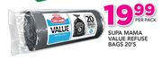 Supa Mama Value Refuse Bags-20's Per Pack