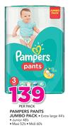 Pampers Pants Jumbo Pack(Extra Large 44's/Junior 48's/Maxi 52's Or Midi 60's Pack)-Per Pack