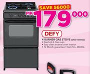 Defy 4 Burner Gas Stove DGS 168 SGG