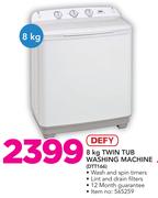 Defy 8Kg Twin Tub Washing Machine DTT166