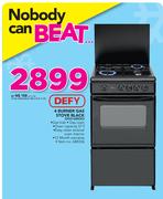 Defy 4 Burner Gas Stove Black DGS168SGG
