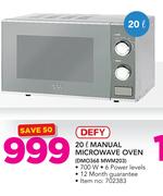 Defy 20Ltr Manual Microwave Oven DMO368 MWM203
