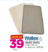 Waltex Basic Rugs 50x80cm-Each
