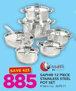Tissolli Saphir 12 Piece Stainless Steel Pot Set