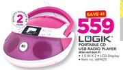 Logik Portable CD USB Radio Player RHS-441869-P