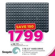 Seagate 3TB 3.5" Hard Drive