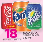 Coca-Cola Sprite, Fanta-3x330ml