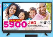 JVC 55" UHD Smart LED TV With Built In Soundbar