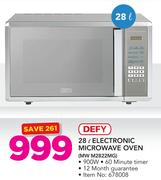 Defy 28Ltr Electronic Microwave Oven MW M2822MG