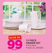 12 Piece Dinner Set-Per Set
