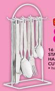 16 Piece Stainless Steel Hanging Cutlery Set