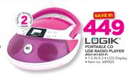 Logik Portable CD USB Radio Player