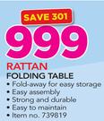 Rattan Folding Table