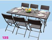 Rattan Folding Table