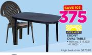 Antracite Ebony High Back Chair-Each