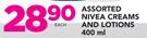 Assorted Nivea Creams And Lotions-400ml Each