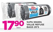 Supa Mama Value Refuse Bags-20's Each