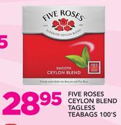 Five Roses Ceylon Blend Tagless Teabags-100's