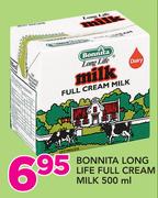 Bonnita Long Life Full Cream Milk-500ml