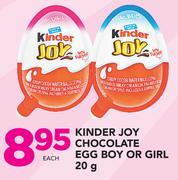 Kinder Joy Chocolate Egg Boy Or Girl-20g Each