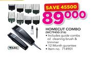 Wahl Homecut Combo WC79450-316 Includes Guide Combs Oil Cleaning Brush & Trimmer