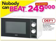 Defy 20Ltr White Manual Microwave MDMO367 WM203