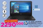 HP 14" Intel Celeron Notebook 14-AM001NI