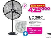 Logik 75cm Pedestal Fan Free 30cm Box Fan
