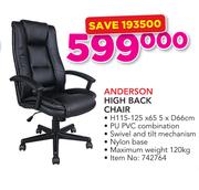 Anderson High Back Chair