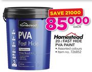 Homestead 20Ltr Fast Hide PVA Paint