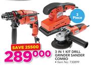 Stramm 3 In 1 Kit Drill Grinder Sander Combo