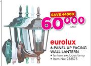 Eurolux 6 Panel Up Facing Wall Lantern-Each