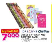 Creative Carlton Vogue Gift Wrap & Greeting Card